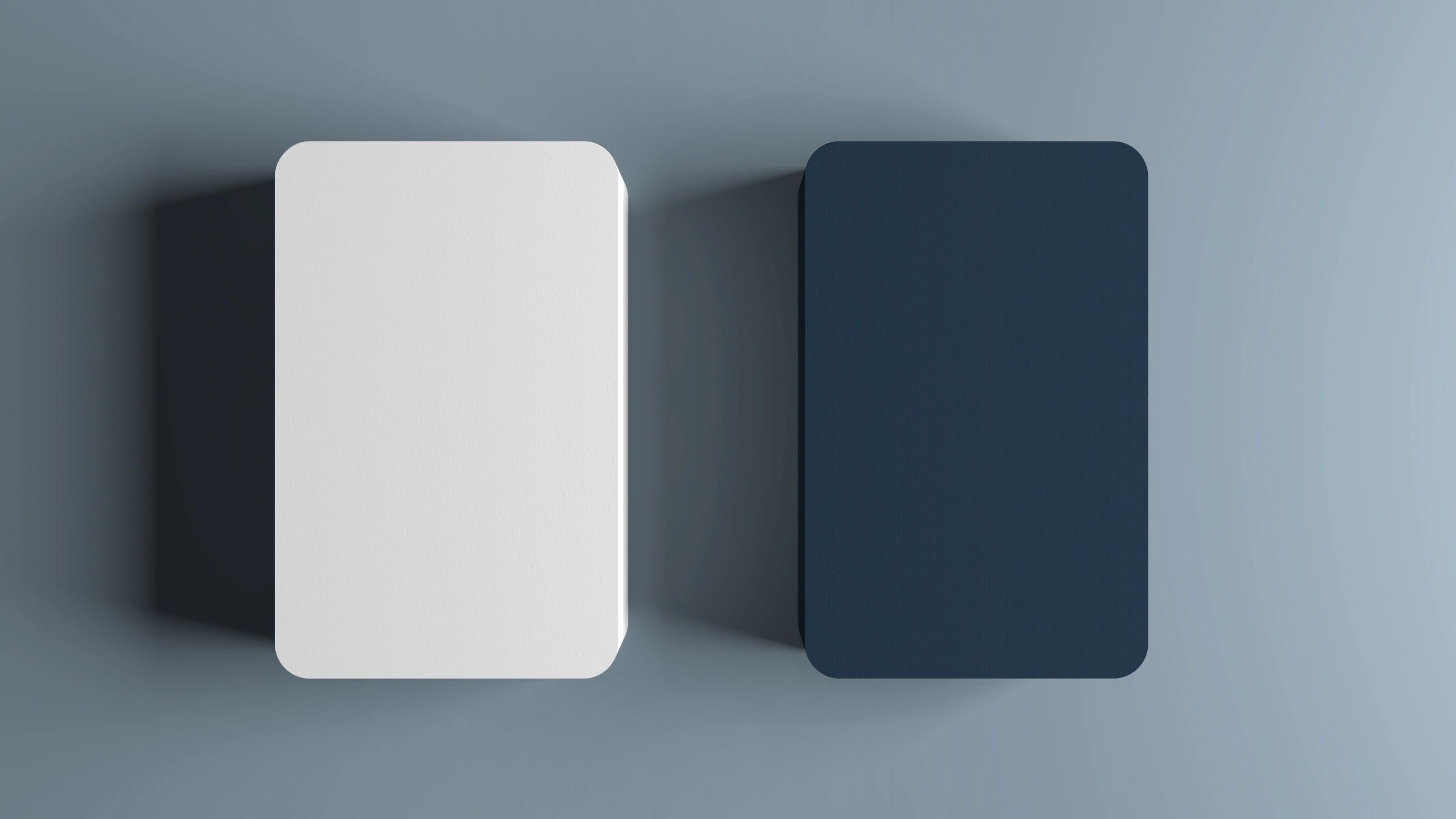 Blank rounded-corner card mockup on a neutral background.