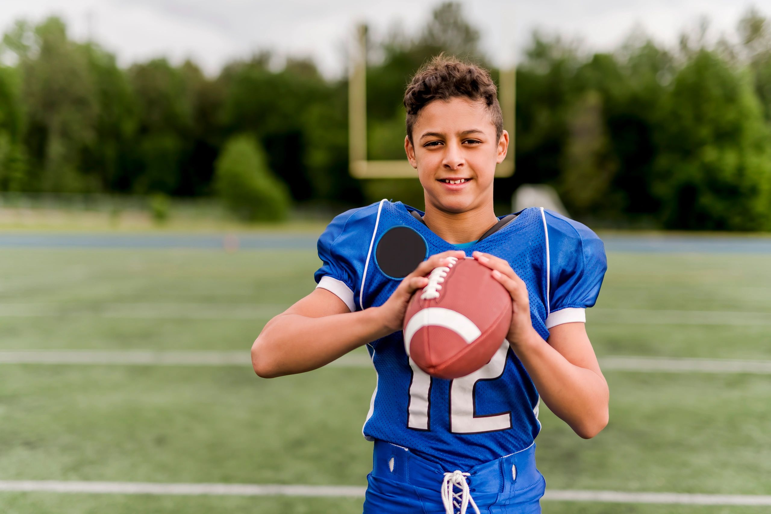 American football player portrait