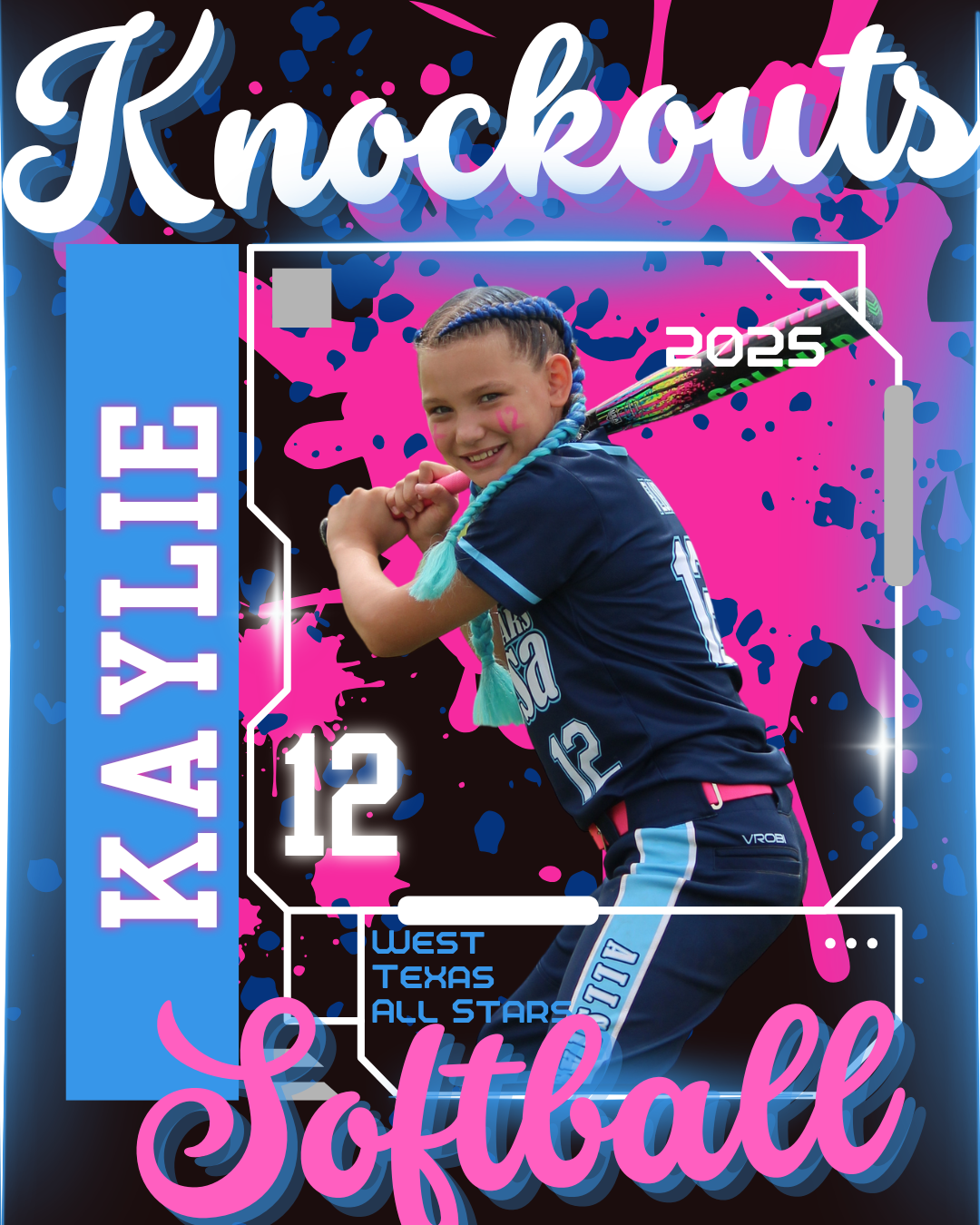 Trading card design example
